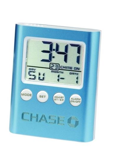 Picture of "C-Time" Blue LCD Travel Alarm Clock