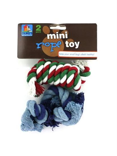 Picture of 2 Pack miniature rope dog toys (assorted colors) (Available in a pack of 18)