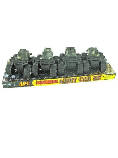 Picture of 4 piece pull back army car (assortment may vary) (Available in a pack of 18)