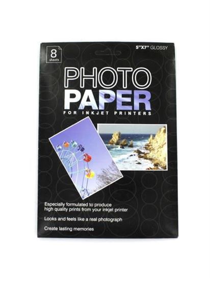 Picture of 5 x 7 photo paper for inkjet printers, package of 8 sheets (Available in a pack of 24)