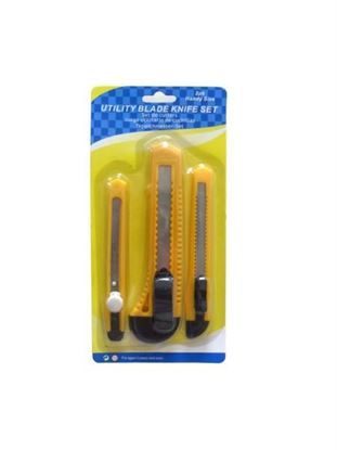 Picture of Utility blade knife set, pack of 3 (Available in a pack of 24)