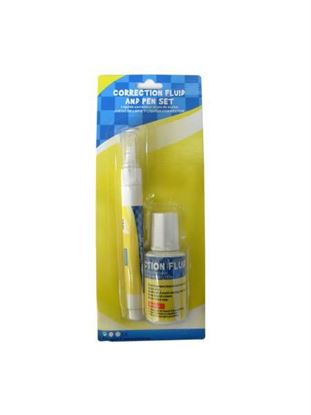 Picture of Correction pen and liquid, pack of 2 (Available in a pack of 12)