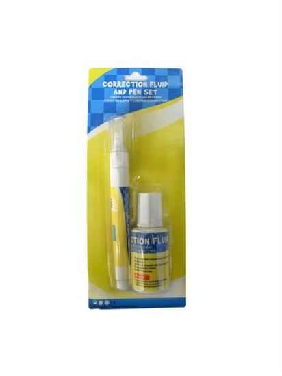 Picture of Correction pen and liquid, pack of 2 (Available in a pack of 12)