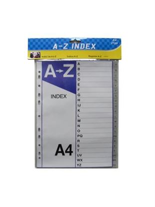 Picture of A-Z index for binders (Available in a pack of 8)