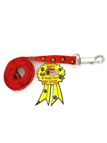 Picture of 6' Happy face dog leash (Available in a pack of 24)