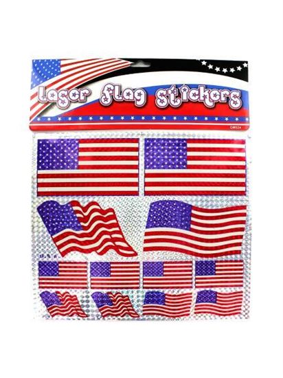 Picture of American flag laser stickers (Available in a pack of 24)