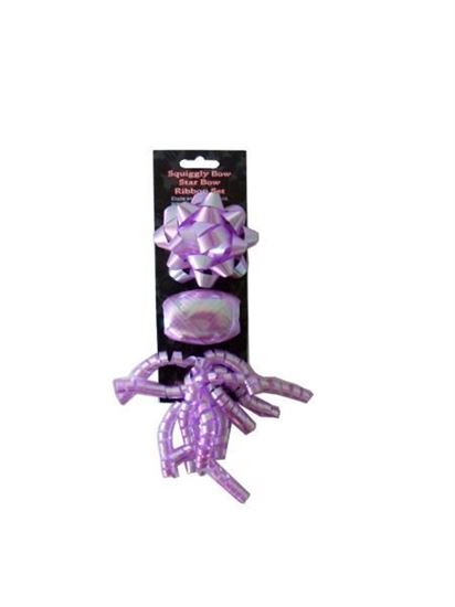 Picture of Bow and ribbon set, purple (Available in a pack of 24)