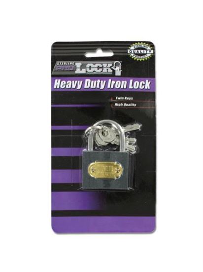 Picture of Heavy duty iron lock with keys (Available in a pack of 24)
