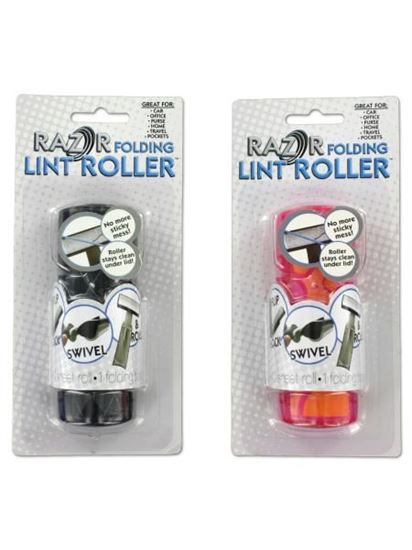 Picture of Folding lint roller, 2 assorted colors (Available in a pack of 24)