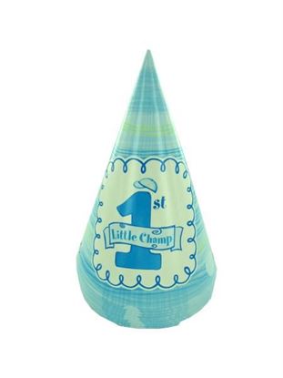 Picture of 1st birthday party hats, Little Champ, pack of 8 (Available in a pack of 24)