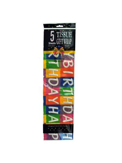 Picture of Happy Birthday tissue paper (Available in a pack of 24)