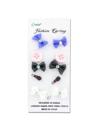 Picture of Fashion earrings, pack of 5 (Available in a pack of 24)