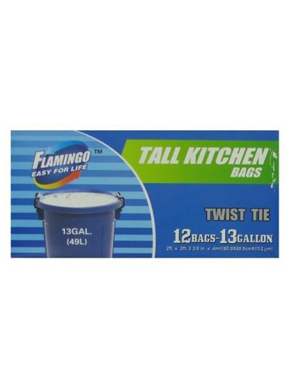Picture of Tall white kitchen bags, 13 gallon, pack of 12 (Available in a pack of 24)