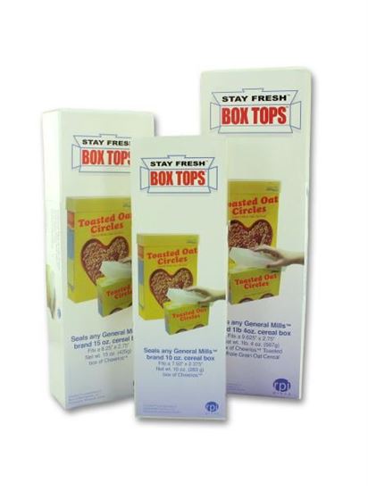 Picture of 3 piece set stay fresh cereal box top covers (Available in a pack of 15)