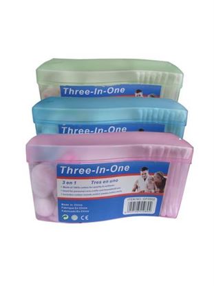 Picture of 3-in-1 cotton swabs, pack of 120 (Available in a pack of 12)