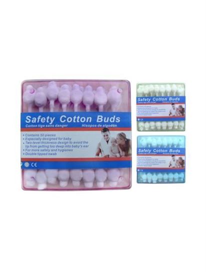 Picture of Cotton buds, assorted colors, pack of 50 (Available in a pack of 24)