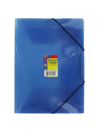 Picture of Plastic pocket folder wallet, assorted colors (Available in a pack of 24)