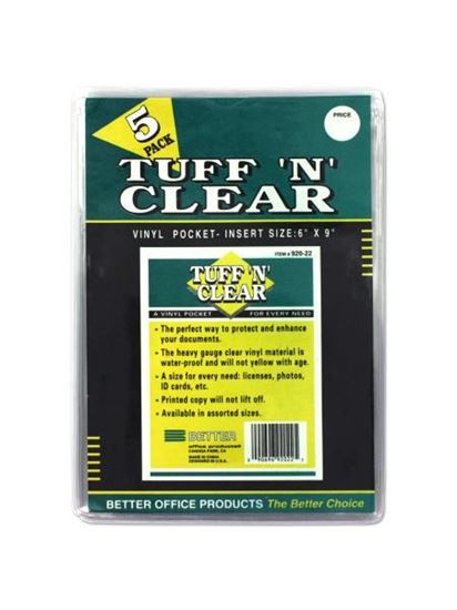 Picture of Tuff 'n' Clear 6 x 9' vinyl pocket (Available in a pack of 24)