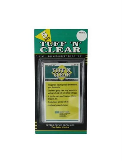 Picture of Tuff 'n' Clear 3 x 5 vinyl pocket (Available in a pack of 24)