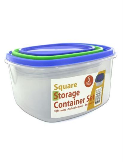 Picture of 3 Pack square storage container set sith lids (Available in a pack of 1)