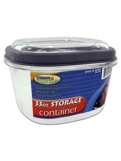 Picture of 33 ounce square plastic container (Available in a pack of 24)