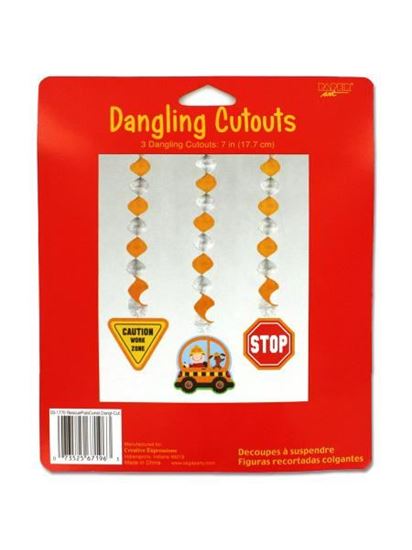 Picture of 3 construction party themed dangling cutouts (Available in a pack of 20)