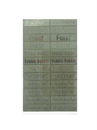 Picture of 36 Self-Adhesive Metal Thanksgiving Words (Available in a pack of 30)