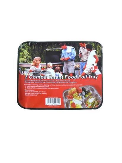 Picture of 3-compartment foil tray, 3 pack (Available in a pack of 8)