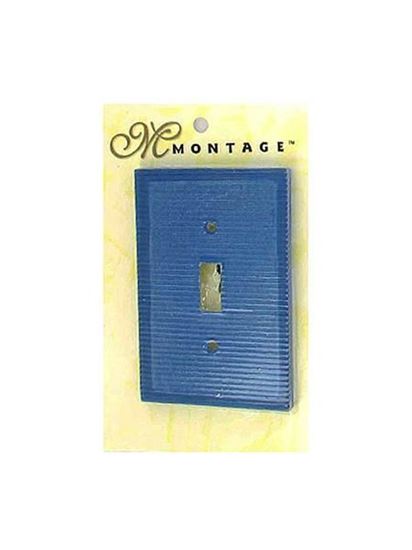 Picture of Blue ribbed switch plate (Available in a pack of 24)