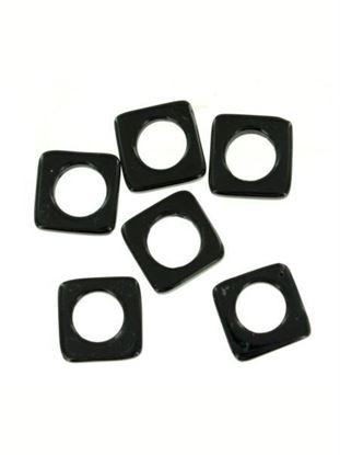 Picture of Black Onyx Open Rectangular Beads (Available in a pack of 30)