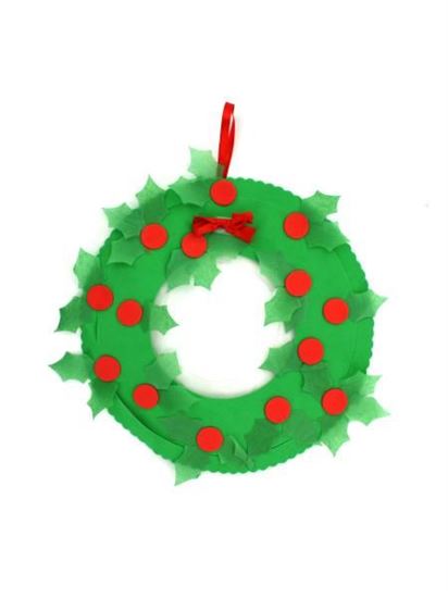Picture of Tissue Paper Christmas Wreath Craft Kit (Available in a pack of 4)