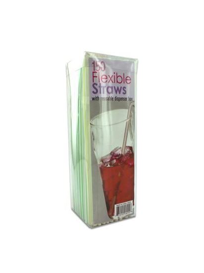 Picture of Flexible straws with dispenser box (Available in a pack of 24)