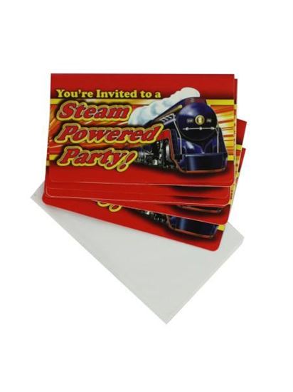 Picture of Railroad theme party invitations (Available in a pack of 36)