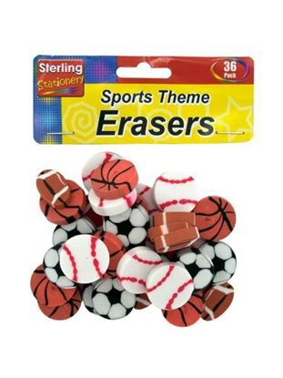 Picture of Sports shape erasers (Available in a pack of 24)