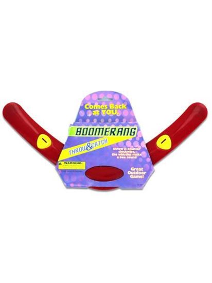 Picture of Red plastic boomerang (Available in a pack of 24)