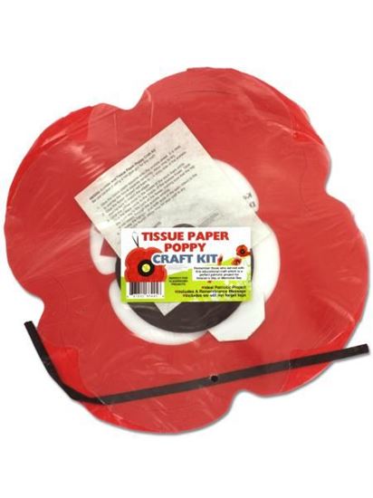Picture of Tissue Paper Poppy Craft Kit (Available in a pack of 24)