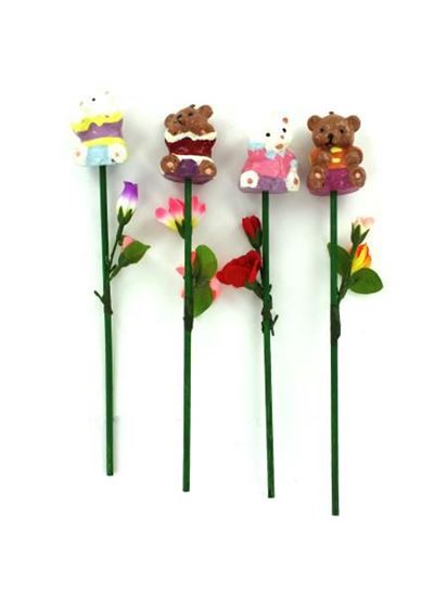 Picture of Bear candle on stem, assorted (Available in a pack of 24)