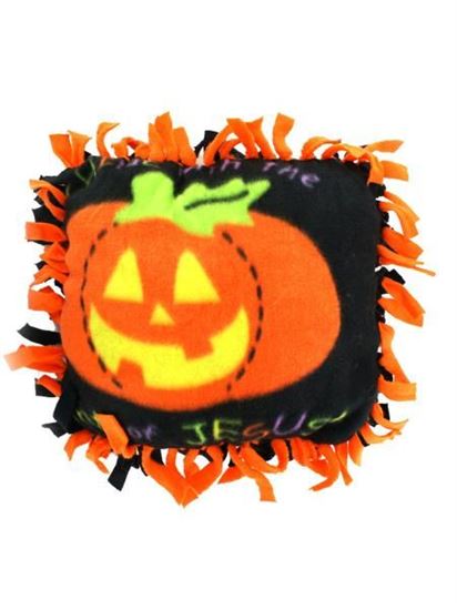 Picture of Fleece Christian Pumpkin Tied Pillow Craft Kit (Available in a pack of 24)