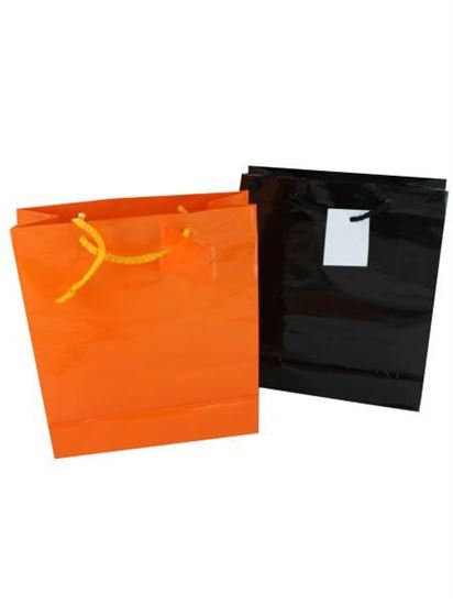 Picture of Halloween gift bags, orange and black (Available in a pack of 24)