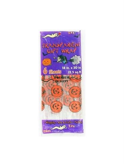 Picture of 6 sheet transparent halloween giftwrap (Available in a pack of 24)