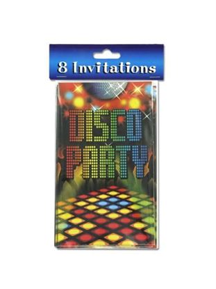 Picture of Disco Party invitations, pack of 8 (Available in a pack of 24)