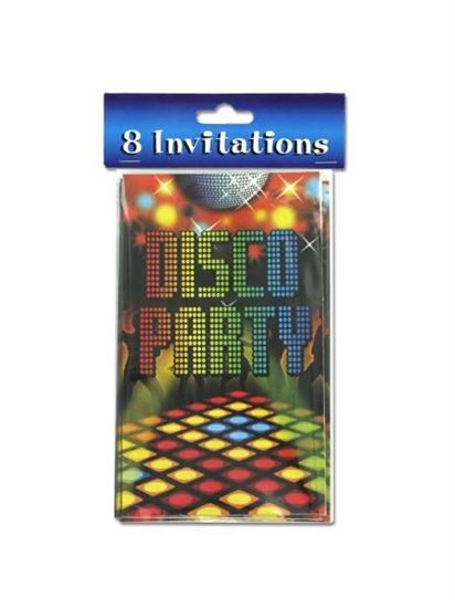 Picture of Disco Party invitations, pack of 8 (Available in a pack of 24)