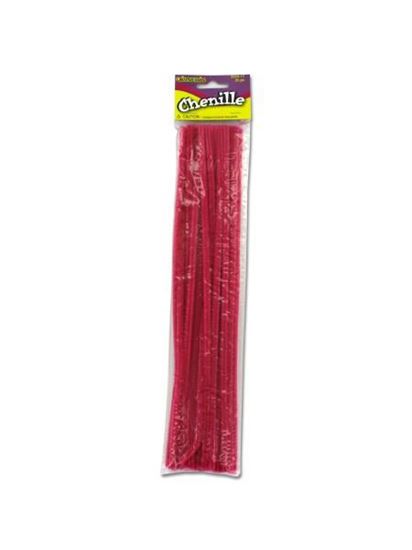 Picture of Bright pink chenille stems, pack of 25 (Available in a pack of 30)