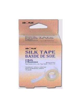 Picture of 2 rolls hypoallergenic silk tape 1 in and 1/2 in (Available in a pack of 24)