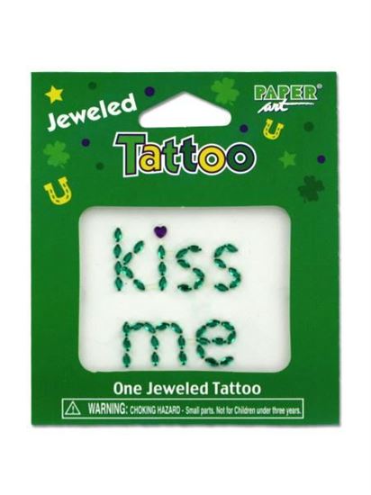 Picture of Jeweled kiss me tattoo (Available in a pack of 24)