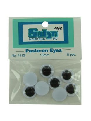 Picture of Paste-on googly eyes, pack of 8 (Available in a pack of 24)