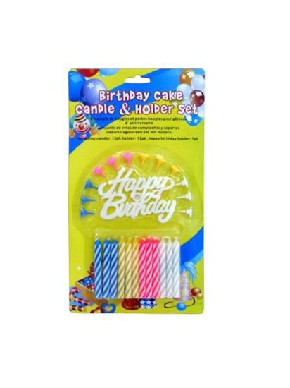 Picture of Birthday candle and holder set (Available in a pack of 24)
