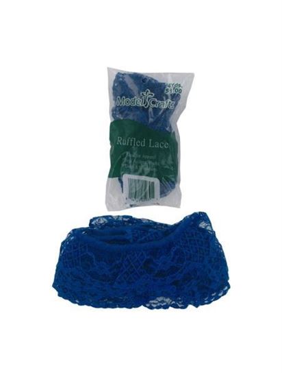 Picture of Blue ruffled lace, 4 yards (Available in a pack of 25)