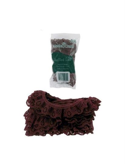Picture of Cranberry-Colored Lace for Crafting or Sewing (Available in a pack of 25)