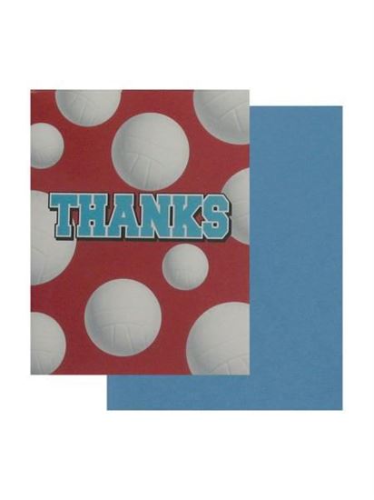 Picture of Volleyball thank you cards, set of 8 (Available in a pack of 24)